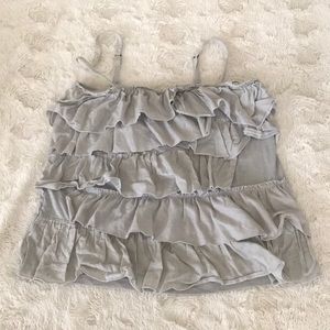 grey flowy tank top